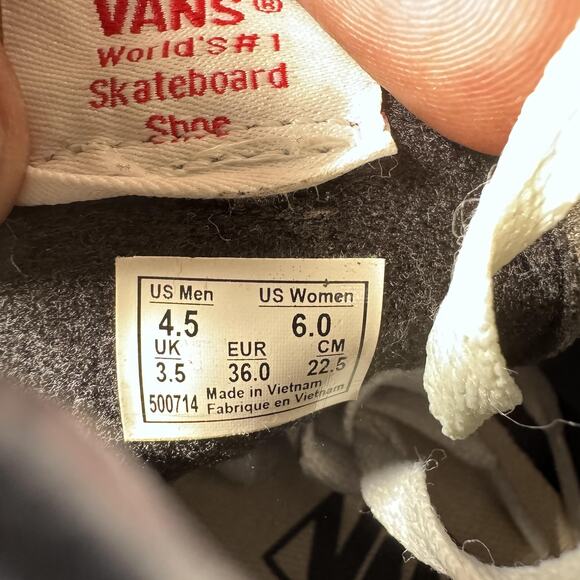 Vans Sk8-Hi Shoes Mens Size 4.5 Womens 6 Classic Canvas‎ Skateboard High Top - Picture 9 of 9
